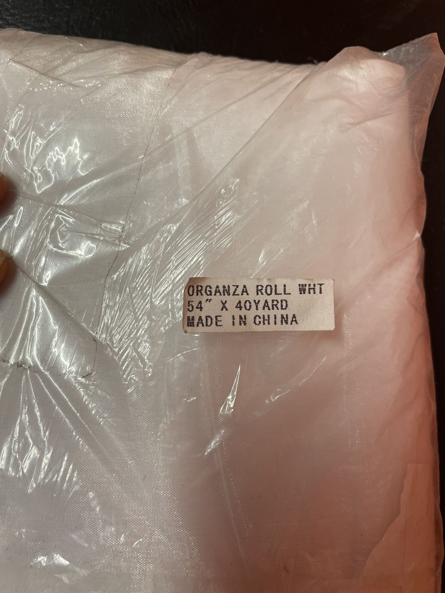 New White Organza Fabric Roll 54 Inches x 40 Yards New
