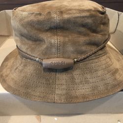 Gucci Tan Suede Bucket Hat