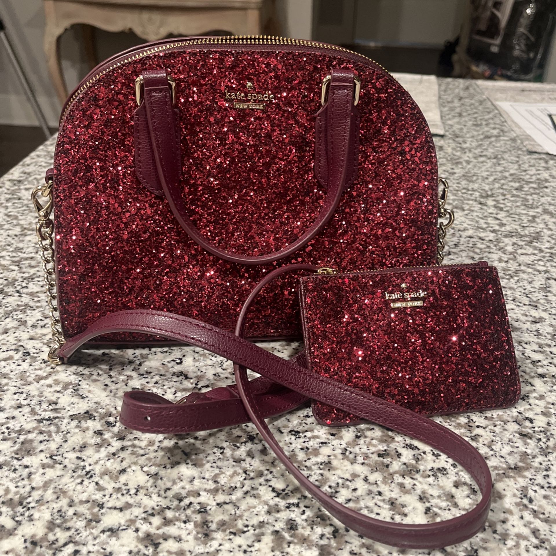 Glitter Kate Spade Purse With Wallet