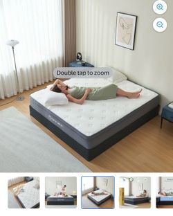 King Mattress, Gojef 12 inch Hybrid Mattress in a Box, Memory Foam Individual Pocket Spring Mattress, King