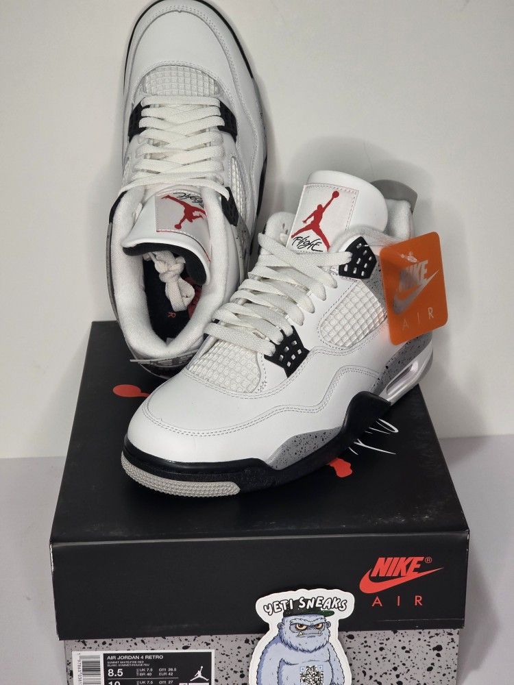 Jordan 4 White Cement Size 11 FV5029 100