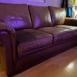 Ethan Allen Sofa  85”. Leather 