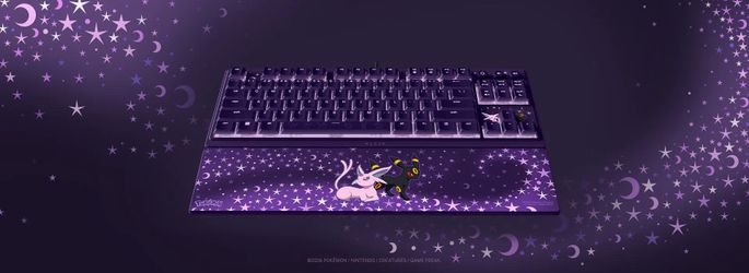New Pokemon x Razer Ornata V3 X Tenkeyless Espeon & Umbreon Edition Keyboard
