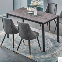 Set of 4 SMEG Dining Chairs Gray Faux Leather Upholstered Seats Set Office Lobby 