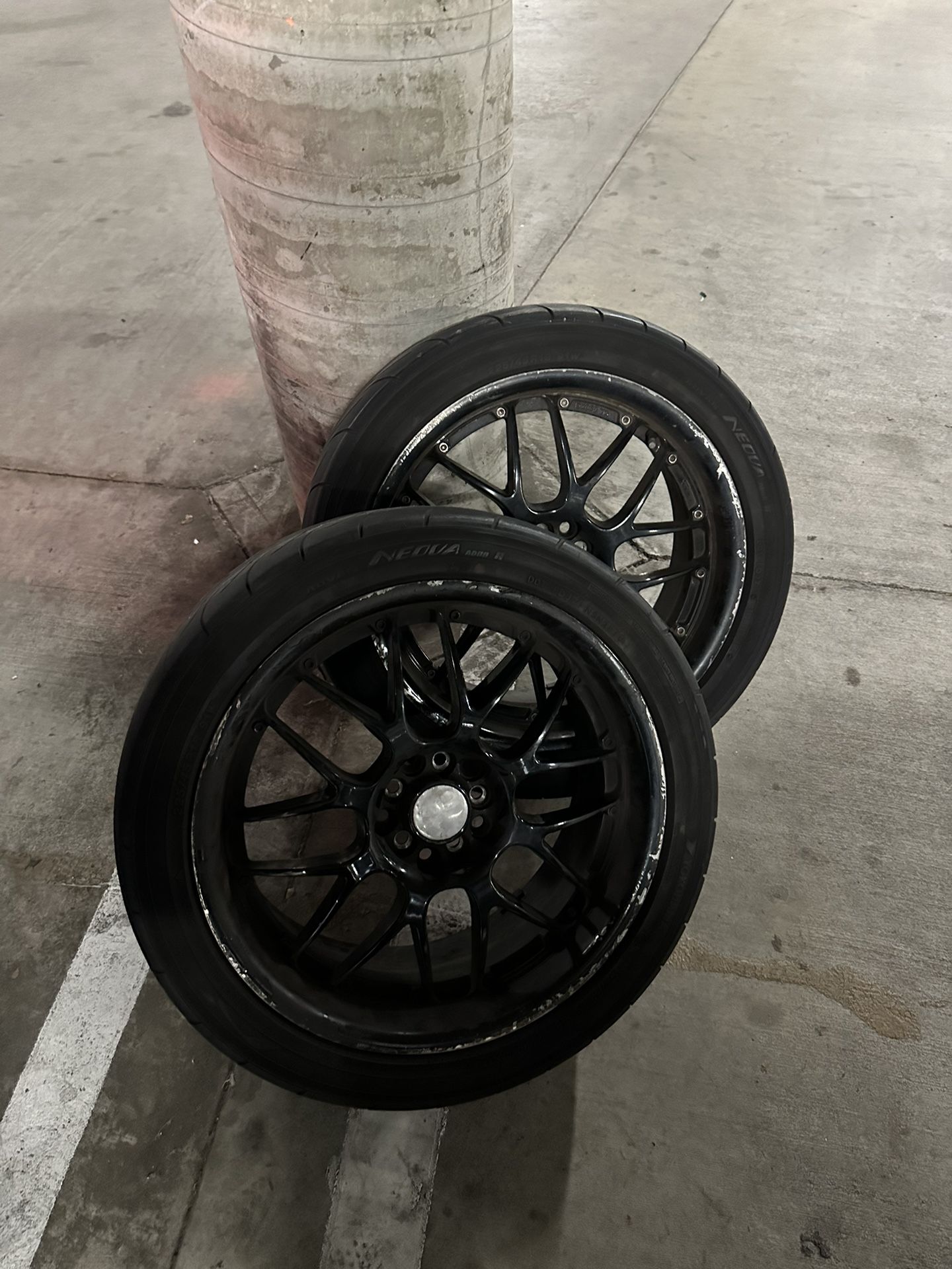 Drag concept Wheels 18x8 with Advan ADO8R Tires