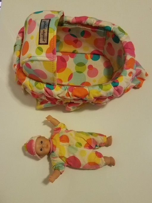 Penelope Peapod Doll and Basket