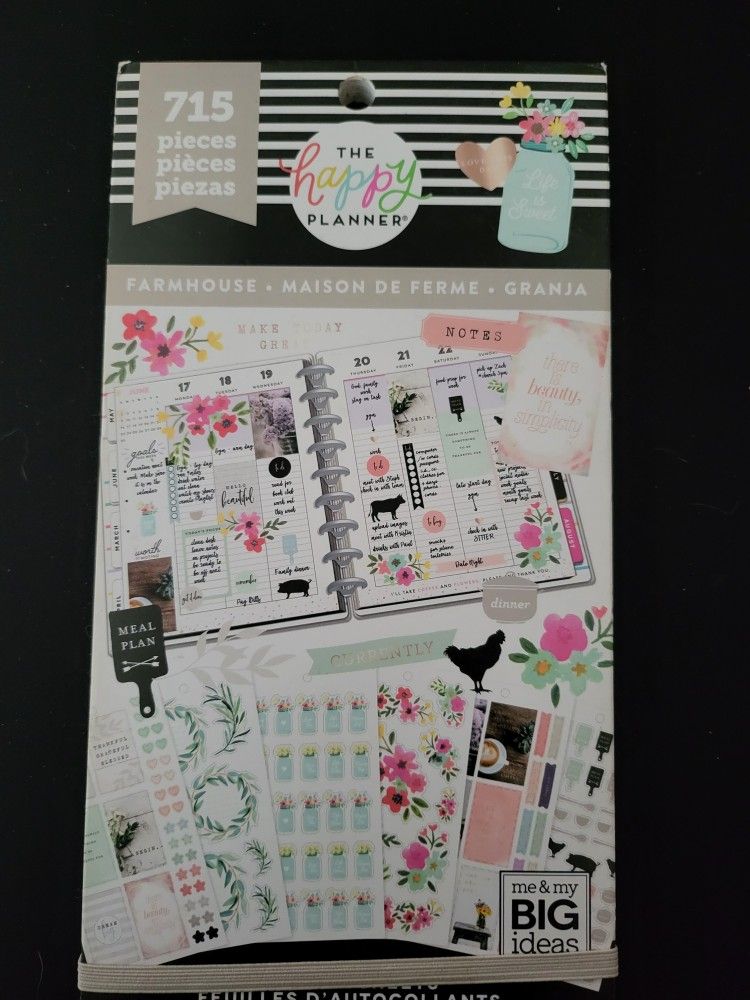 🌸 The Happy Planner “Farmhouse” Sticker Book — 715 Pieces