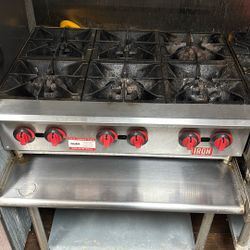 Used Commercial Gas Range Top / Burner Unit