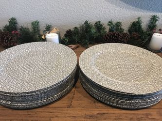 Kirklands Silver Glitter Chargers