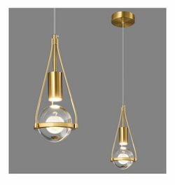 Gold dandelion pendant light