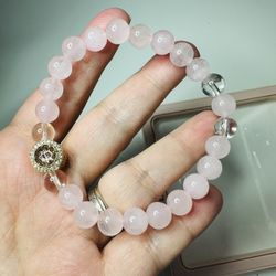 Love & emotional healing-Natural rose quartz bracelet (includes the display box)