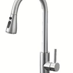 Stainless Steel Faucet With Waterlines Incuded