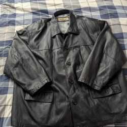 Men's Leather Jacket - 4X