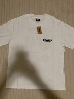 White Stussy tee