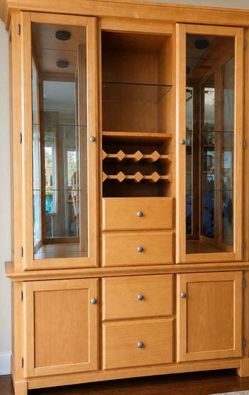 Wood china cabinet