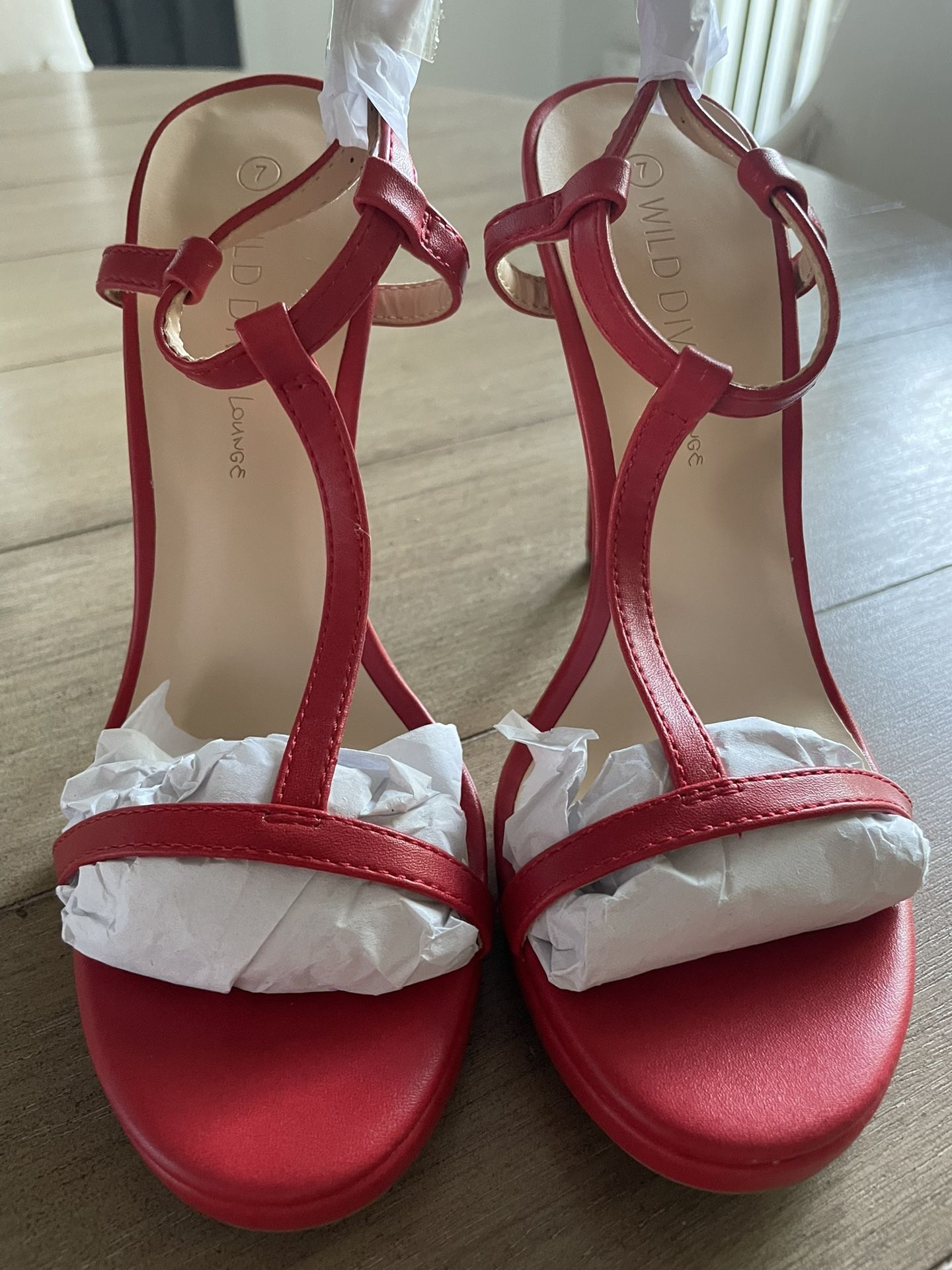 Red Sandal High Heels Size 5