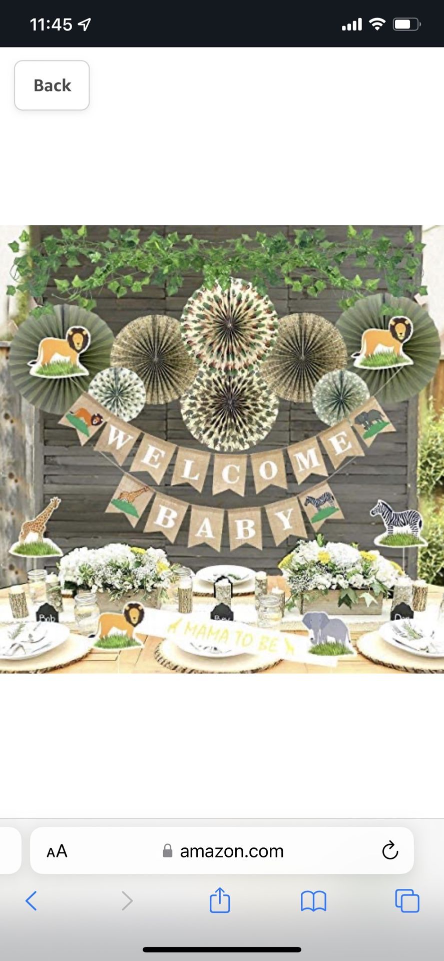 YARA Safari Baby Shower Decorations For Boy Or Girl| Jungle Theme Gender Neutral Lion King Tropical Party Decor & Supplies| Wild Animal Themed Kit|Wel