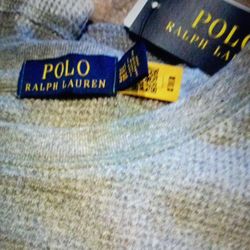 POLO RALPH LAUREN GREY HTR  WAFFLE KNIT LONG SLEEVE SHIRT SIZE 3XLT/ 3TGL