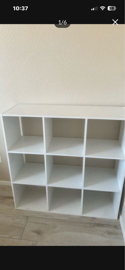 White 9-Cube Storage Shelf