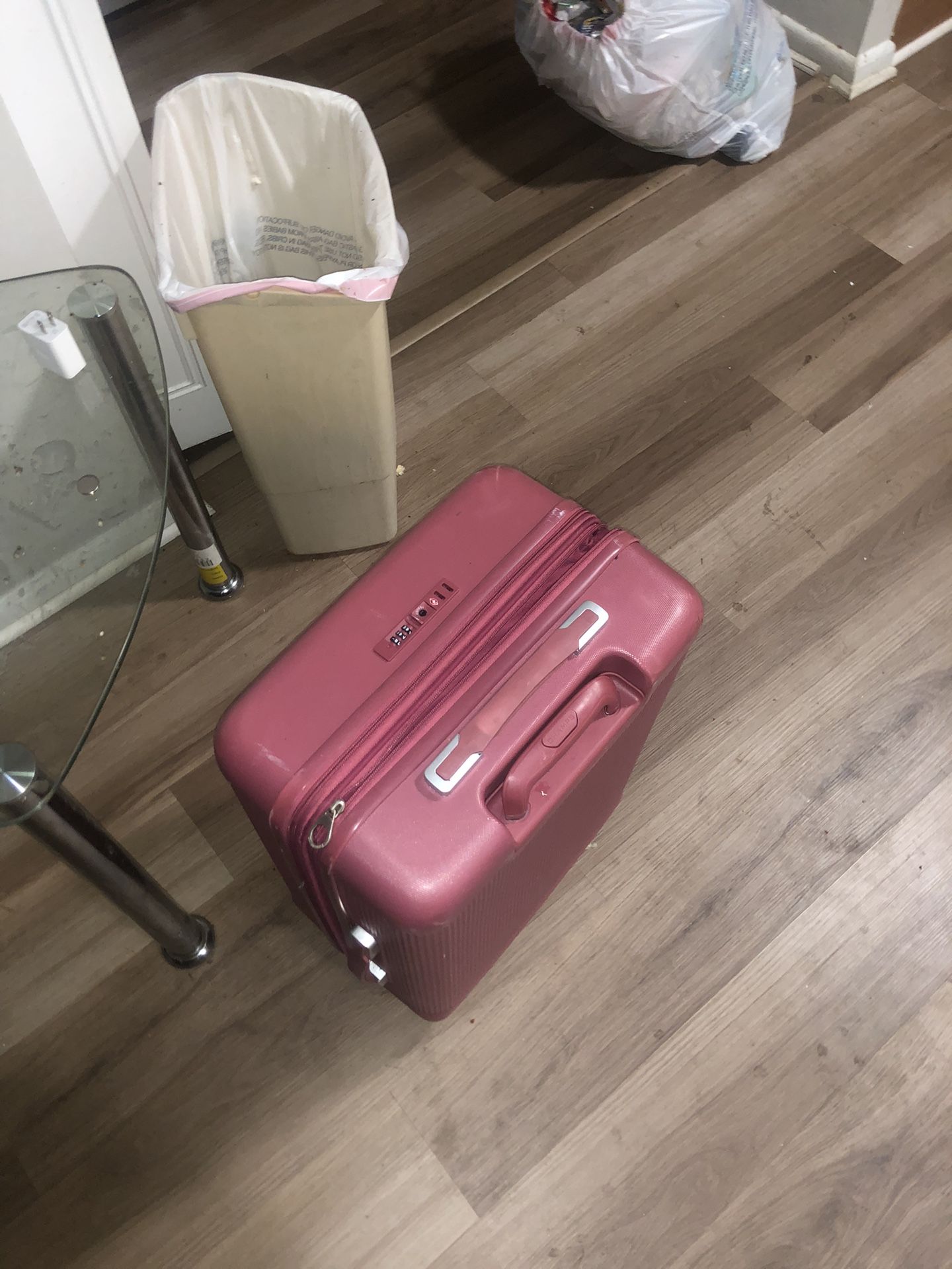 Two Pink Suitcases 