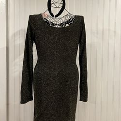 Black short party cassual Dress  Size L 