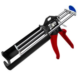 Hubaow Dual Epoxy Gun, 200 mL/6.76 fl oz Double Cartridge Caulking Gun