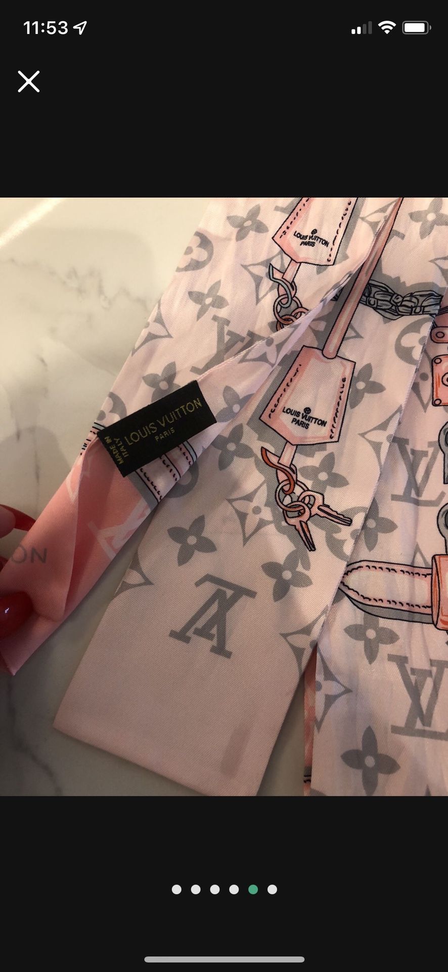 Louis Vuitton Silk Twilly Scarf for Sale in Denver, CO - OfferUp