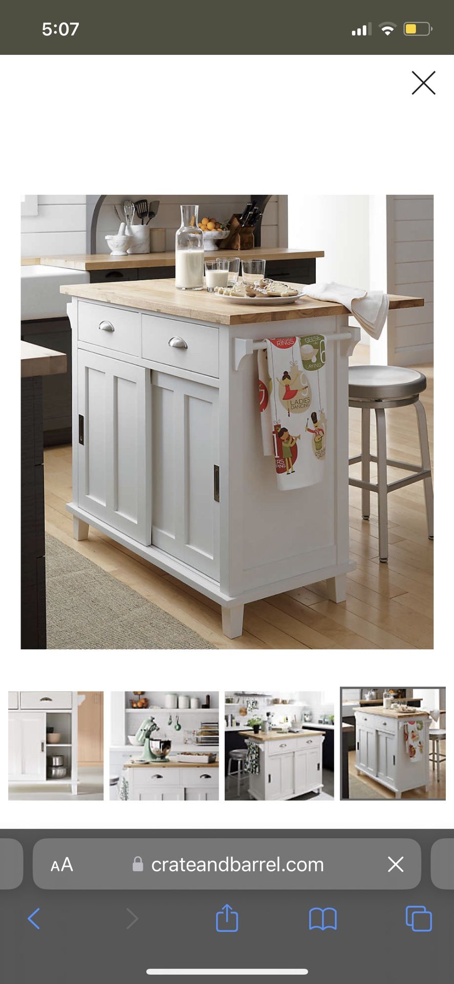 Crate And Barrel Kitchen Island Table