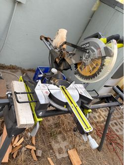Ryobi 10-inch corded sliding compound miter with stand
