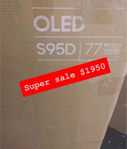 Samsung - 77" Class S95D Series OLED 4K Smart Tizen TV