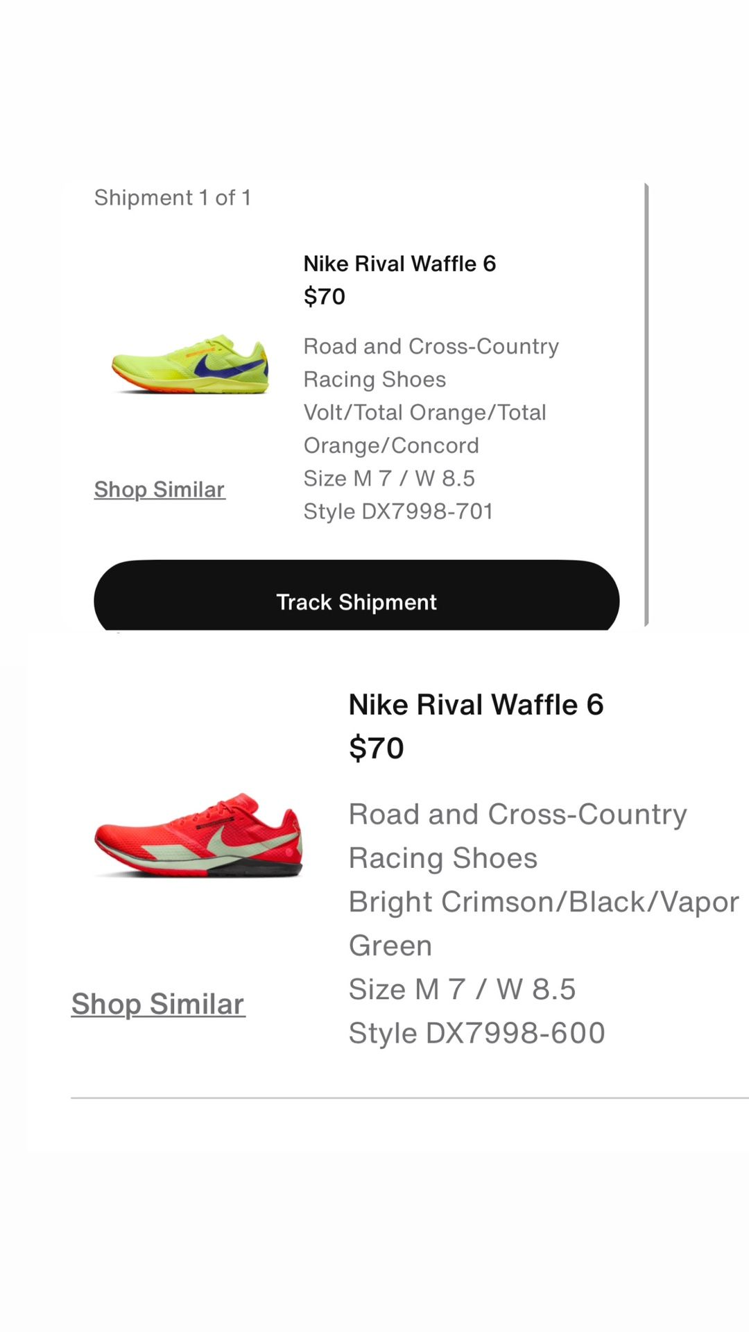 Nike Waffle Rival Size 8.5 But Fits 7 WOMENS W/bags