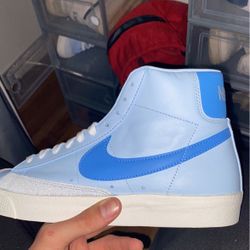 Baby Blue Nike Blazers ( Never Worn )