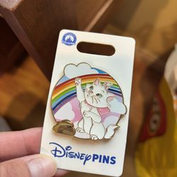 NEW- Disney Marie Rainbow Pin
