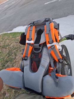 Large Hiking baby carrier Orange and Gray