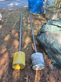 Backyard patio string light poles