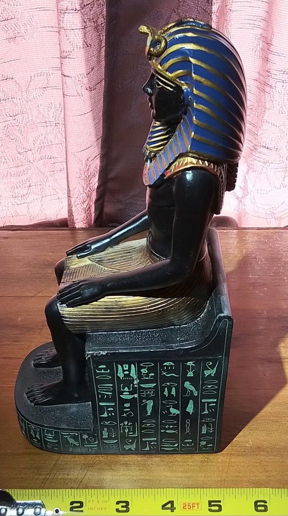Estate Sale Figures And Statues Of Egypt Pharoh Nefertiti Heka God Magic Greek Naxos Sphynx Sarcophagus