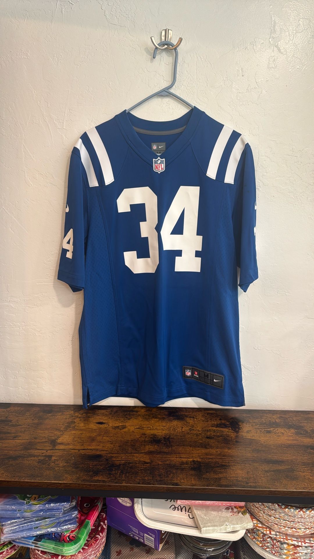 NFL Nike Colts Jersey #34 Size M 