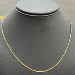 Vintage Jewelry 18k yellow gold wave  necklace chain 21.00" 1.50mm width