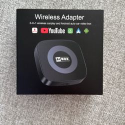 Ai Magic Box for Streaming Netflix/YouTube/TikTok, Wireless CarPlay Adapter Dongle Support TF Card for OEM Wired Car Play & Android Auto Cars