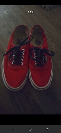 Red vans size 8.5 men