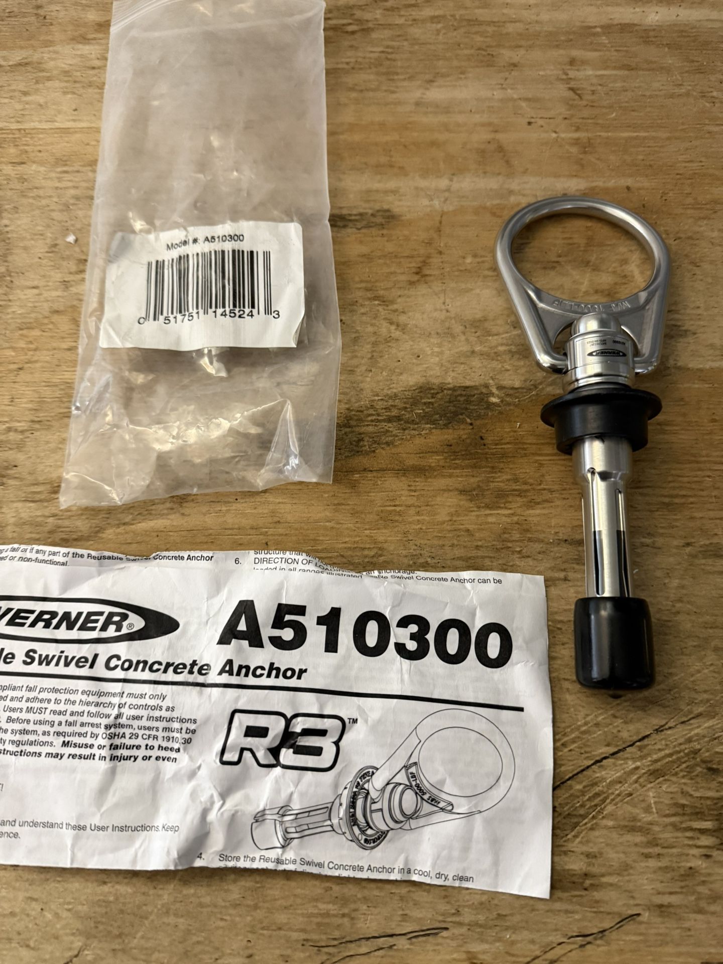 WERNER R3 Swivel Concrete Anchor A510300