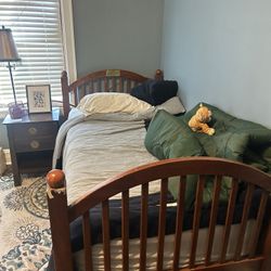 Twin Wooden Bed 