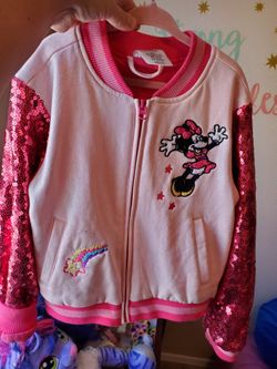 Pink Little Girls Minnie Mouse Jacket (No Hoodie)