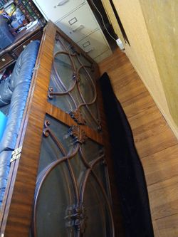 Bi-Fold Room Divider Wood & Glass