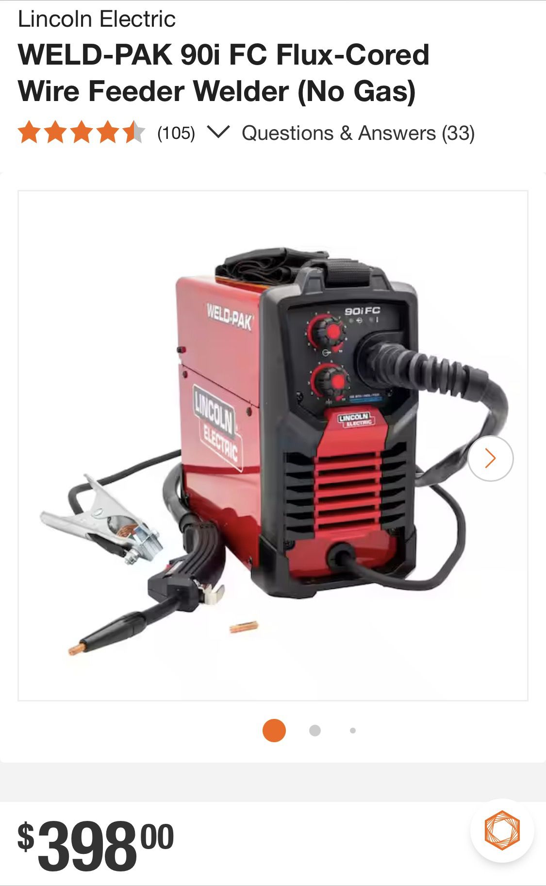 Brand New Lincoln Electric WELD-PAK 90i FC Flux-Cored Wire Feeder Welder (No Gas) Th