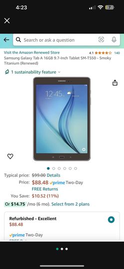 Samsung tablet 9.7 inch