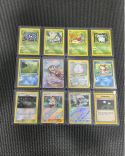 Pokemon Lot WOTC Vintage Chansey Holo Base Set Lillie Full Art Trainer - 12pc