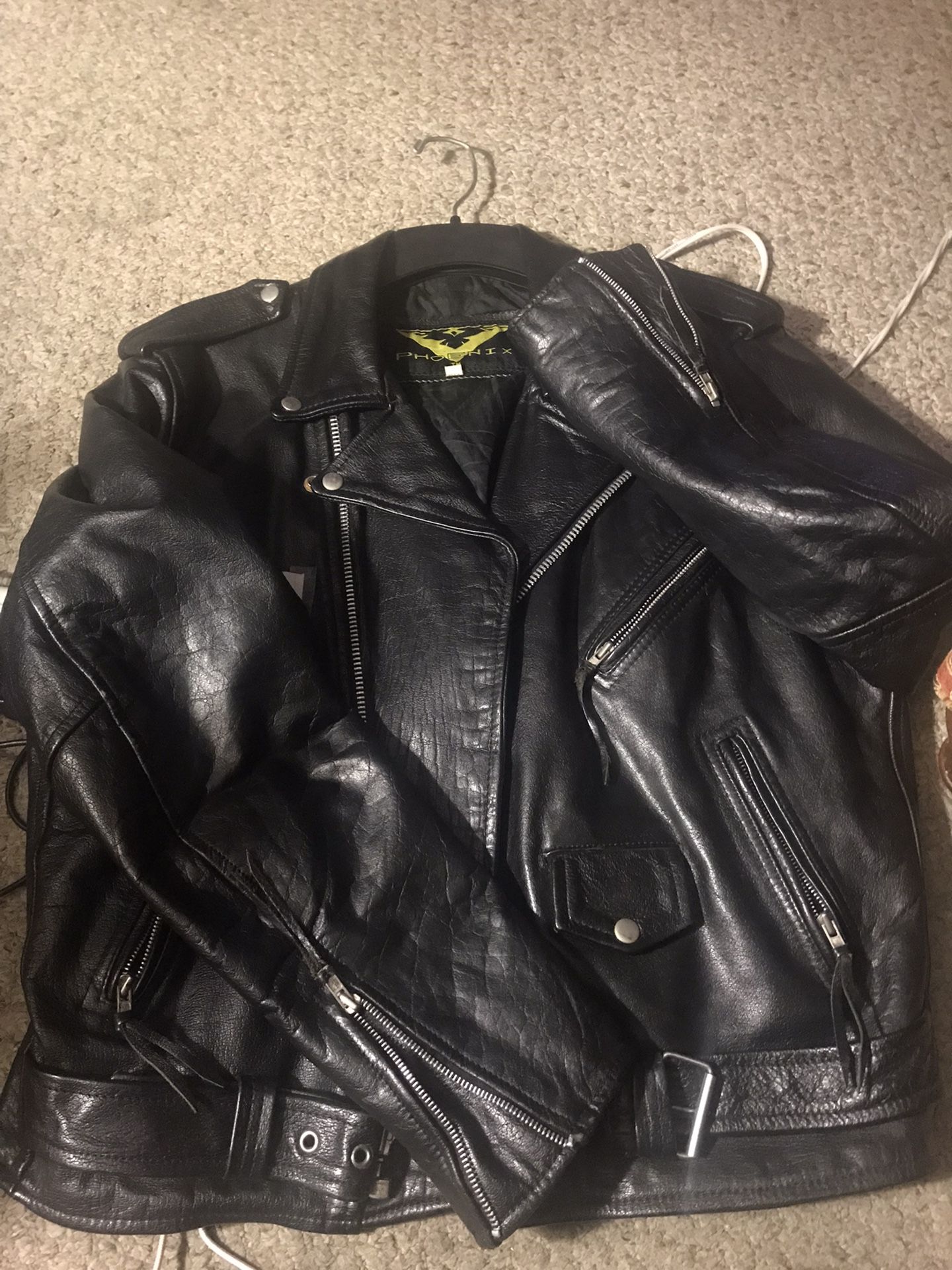 Vintage Men’s Black Leather Jacket 