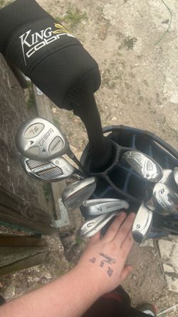 Golf clubs and bag