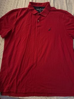 Nautica Classic Fit Red Polo Shirt XL
